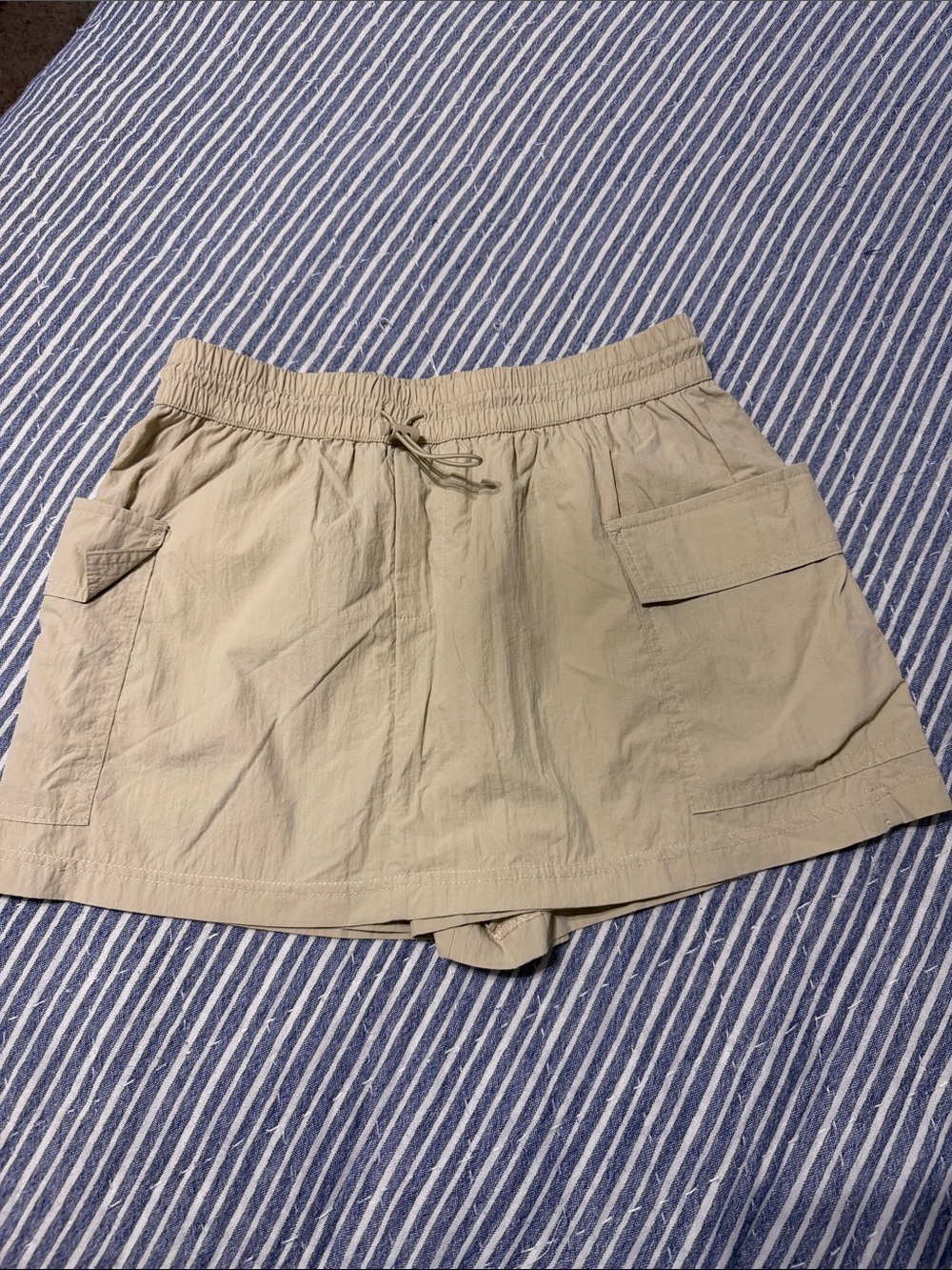 Grayson Threads Tan Utility Skort with Drawstring Waist